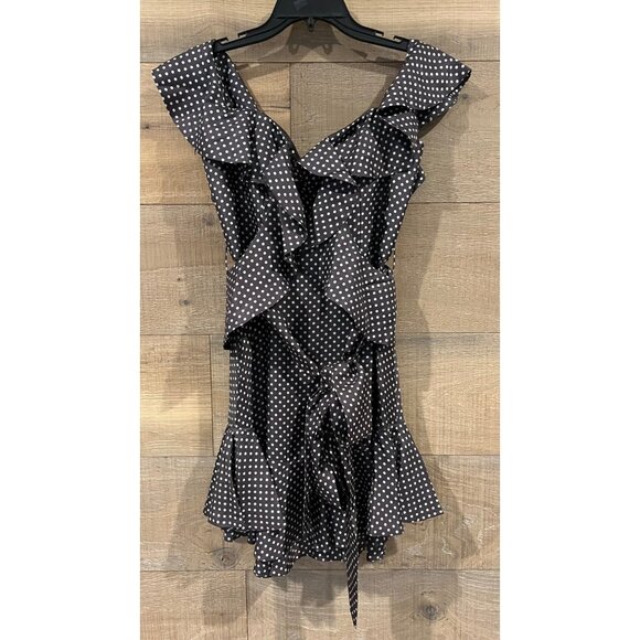 Zimmermann Painted Heart V Neck Dress Charcoal / Cream Size 2/ M - Picture 3 of 8